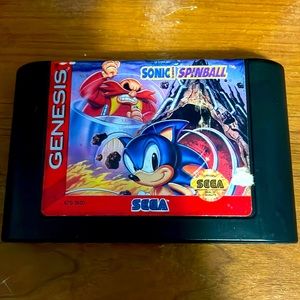Sonic Spinball Sega Genesis 1993  and Sonic Chaos Sega Game Gear 1993 Authentic